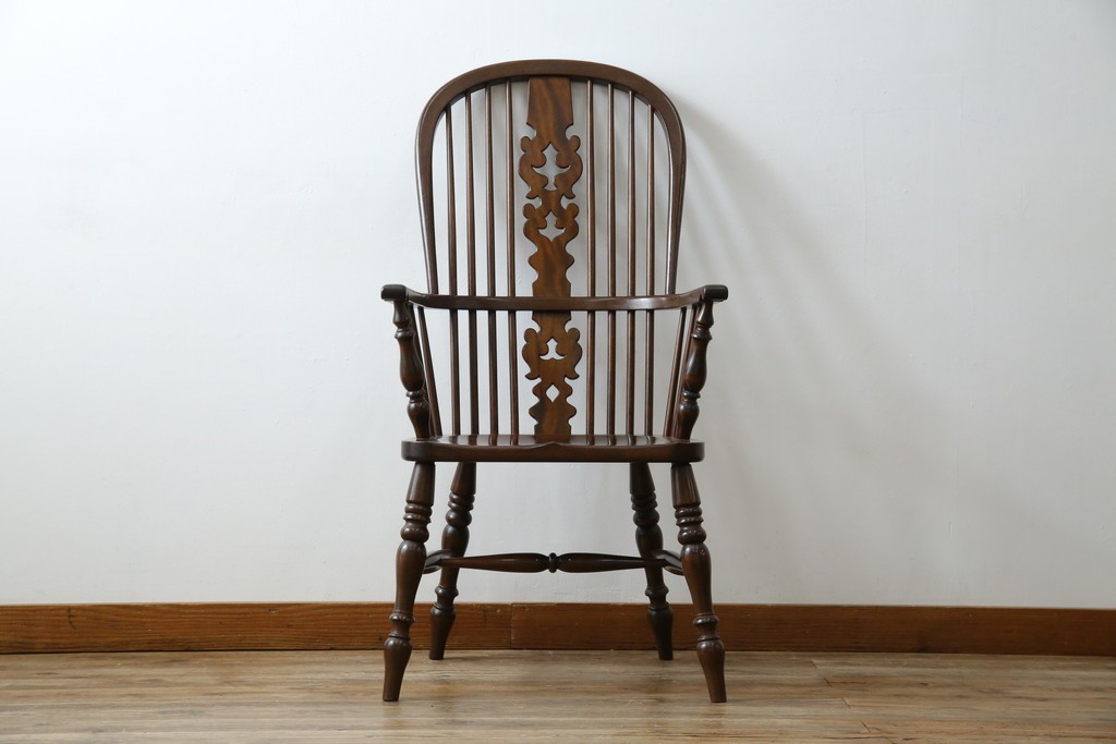 中古　松本民芸家具　#44A型　シックな色合いとクラシカルな佇まいが魅力のウィンザーチェア　定価約20万円　(R-066898)