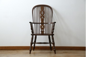 中古　松本民芸家具　#44A型　シックな色合いとクラシカルな佇まいが魅力のウィンザーチェア　定価約20万円　(R-066898)