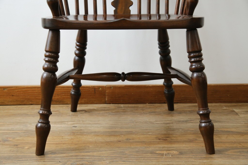 中古　松本民芸家具　#44A型　シックな色合いとクラシカルな佇まいが魅力のウィンザーチェア　定価約20万円　(R-066898)