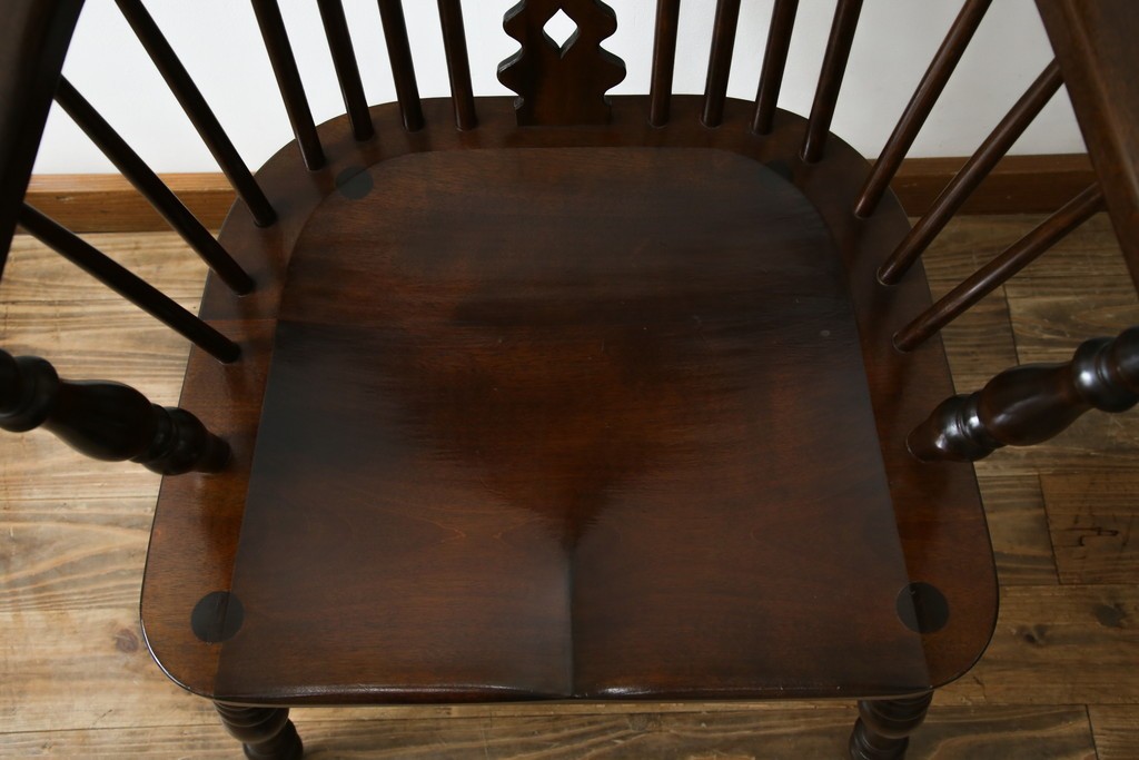 中古　松本民芸家具　#44A型　シックな色合いとクラシカルな佇まいが魅力のウィンザーチェア　定価約20万円　(R-066898)