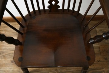 中古　松本民芸家具　#44A型　シックな色合いとクラシカルな佇まいが魅力のウィンザーチェア　定価約20万円　(R-066898)