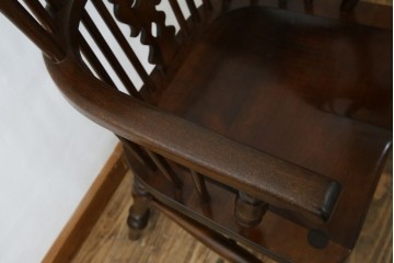 中古　松本民芸家具　#44A型　シックな色合いとクラシカルな佇まいが魅力のウィンザーチェア　定価約20万円　(R-066898)