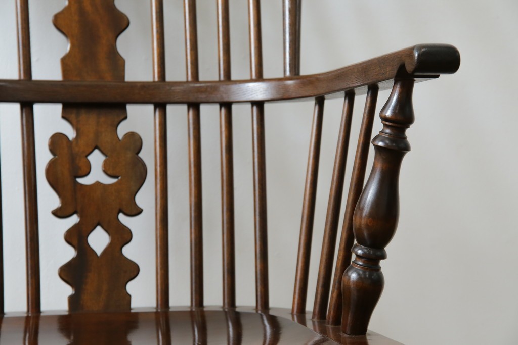 中古　松本民芸家具　#44A型　シックな色合いとクラシカルな佇まいが魅力のウィンザーチェア　定価約20万円　(R-066898)