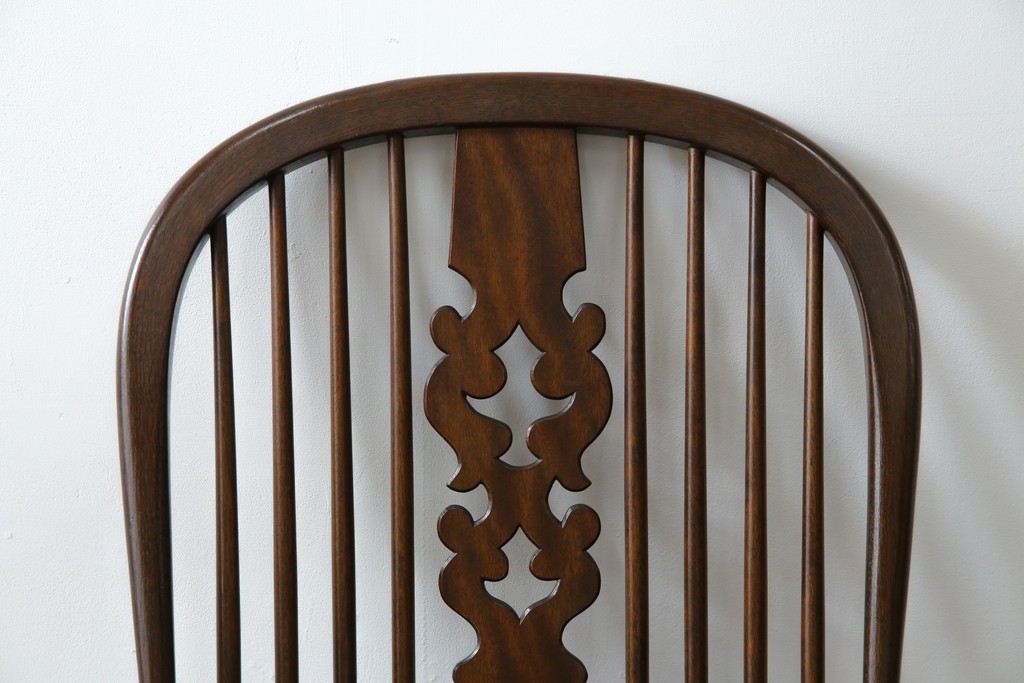 中古　松本民芸家具　#44A型　シックな色合いとクラシカルな佇まいが魅力のウィンザーチェア　定価約20万円　(R-066898)