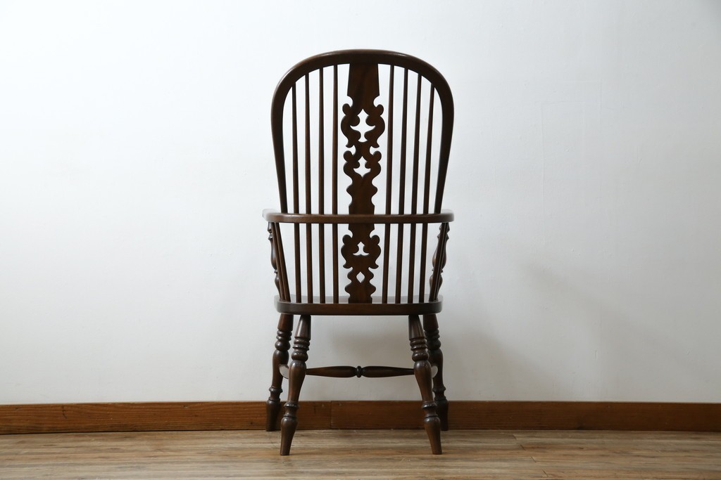 中古　松本民芸家具　#44A型　シックな色合いとクラシカルな佇まいが魅力のウィンザーチェア　定価約20万円　(R-066898)