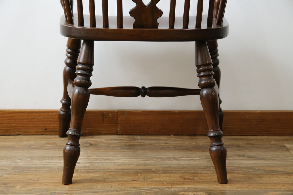 中古　松本民芸家具　#44A型　シックな色合いとクラシカルな佇まいが魅力のウィンザーチェア　定価約20万円　(R-066898)