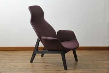 中古　極美品　イタリア製　Poliform(ポリフォーム)　Jean-Marie Massaud(ジャン・マリー・マッソー)　VENTURA(ベンチューラ)　洗練されたモダンデザインが魅力的なアームチェア(ラウンジチェア、1人掛けソファ、一人掛けソファ、パーソナルチェア)(定価約40万円6千円)(R-066908)