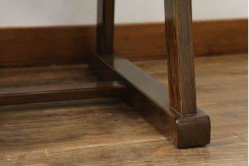 中古　鉄刀木(タガヤサン)　美しい杢目が目を惹くダイニングチェア2脚セット(板座チェア、椅子、イス)(R-066910)