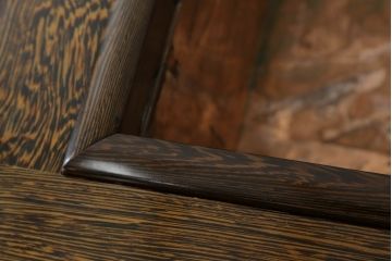中古　鉄刀木(タガヤサン)　2wayでフレキシブルに使える!!美しい杢目が目を惹く囲炉裏テーブル(木製火鉢、関西火鉢、長火鉢、ダイニングテーブル、6人掛け、食卓、座卓、センターテーブル、ローテーブル)(R-066912)