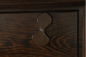 中古　鉄刀木(タガヤサン)　2wayでフレキシブルに使える!!美しい杢目が目を惹く囲炉裏テーブル(木製火鉢、関西火鉢、長火鉢、ダイニングテーブル、6人掛け、食卓、座卓、センターテーブル、ローテーブル)(R-066912)