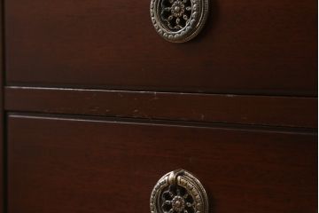 中古　神戸洋家具　メープル不二屋(MAPULE FUJIYA)　上品で洗練された佇まいが魅力の両袖デスク(両袖机、ニーホールデスク、ワークデスク、オフィスデスク、在宅用、在宅ワーク用)(定価約48万円)(R-066913)