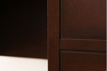 中古　神戸洋家具　メープル不二屋(MAPULE FUJIYA)　上品で洗練された佇まいが魅力の両袖デスク(両袖机、ニーホールデスク、ワークデスク、オフィスデスク、在宅用、在宅ワーク用)(定価約48万円)(R-066913)