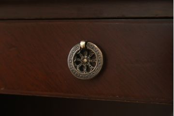中古　神戸洋家具　メープル不二屋(MAPULE FUJIYA)　上品で洗練された佇まいが魅力の両袖デスク(両袖机、ニーホールデスク、ワークデスク、オフィスデスク、在宅用、在宅ワーク用)(定価約48万円)(R-066913)