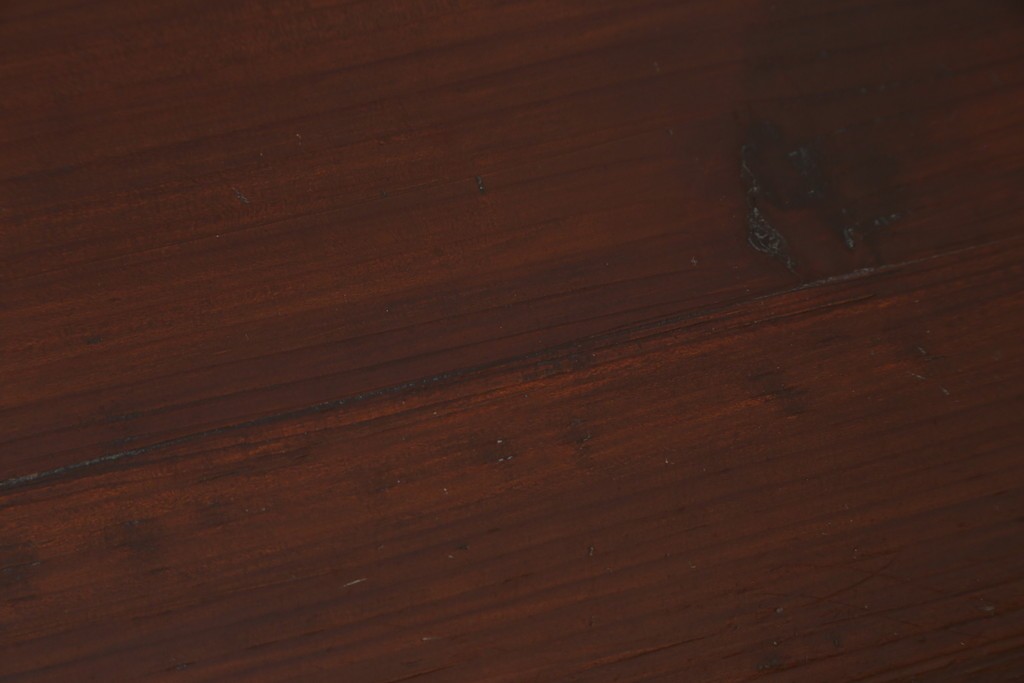 和製アンティーク　前面欅(ケヤキ)材　漆塗りの綺麗な庄内箪笥ローボード　(R-066918)