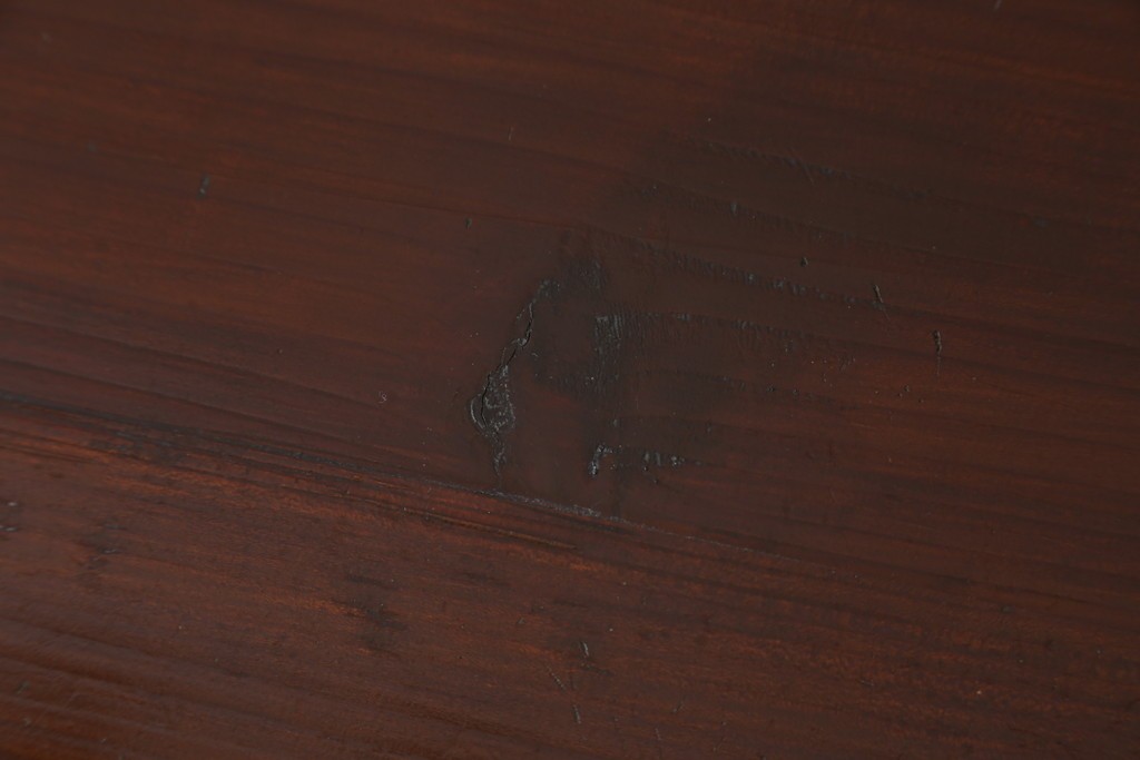 和製アンティーク　前面欅(ケヤキ)材　漆塗りの綺麗な庄内箪笥ローボード　(R-066918)