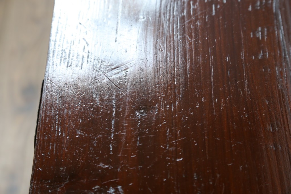 和製アンティーク　前面欅(ケヤキ)材　漆塗りの綺麗な庄内箪笥ローボード　(R-066918)