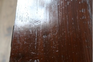 和製アンティーク　前面欅(ケヤキ)材　漆塗りの綺麗な庄内箪笥ローボード　(R-066918)