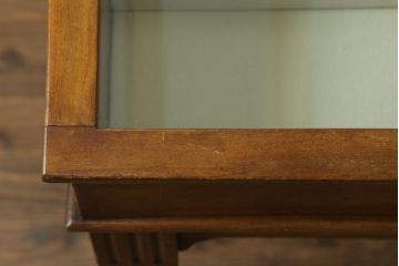 イギリスアンティーク　希少!!　マホガニー材　クラシカルな佇まいが魅力的!!上開きのガラスケース(ショーケース、ディスプレイケース、ジュエリーケース、コレクションケース、キャビネット、陳列棚、店舗什器、英国)(R-066944)