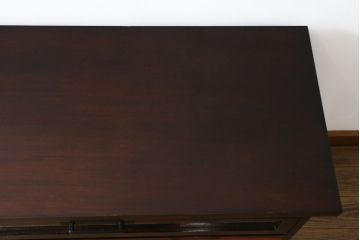中古　美品!!　高級品　総漆塗り　仙台民芸　伊達箪笥　和モダンスタイルのお部屋におすすめなテレビ台(仙台箪笥、ローボード、テレビボード、引き出し、リビングボード、ドロワー、ローチェスト)(R-066954)