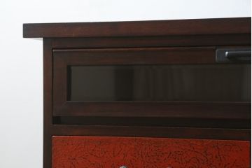 中古　美品!!　高級品　総漆塗り　仙台民芸　伊達箪笥　和モダンスタイルのお部屋におすすめなテレビ台(仙台箪笥、ローボード、テレビボード、引き出し、リビングボード、ドロワー、ローチェスト)(R-066954)