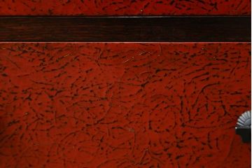 中古　美品!!　高級品　総漆塗り　仙台民芸　伊達箪笥　和モダンスタイルのお部屋におすすめなテレビ台(仙台箪笥、ローボード、テレビボード、引き出し、リビングボード、ドロワー、ローチェスト)(R-066954)