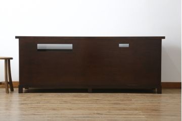 中古　美品!!　高級品　総漆塗り　仙台民芸　伊達箪笥　和モダンスタイルのお部屋におすすめなテレビ台(仙台箪笥、ローボード、テレビボード、引き出し、リビングボード、ドロワー、ローチェスト)(R-066954)