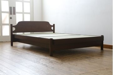 中古　松本民芸家具　637型ベッド(タタミ)　和モダンな空間づくりにおすすめのベッド(セミダブル、ベッドフレーム、畳、たたみ)(定価約60万円)(R-066969)
