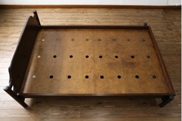 中古　松本民芸家具　637型ベッド(タタミ)　和モダンな空間づくりにおすすめのベッド(セミダブル、ベッドフレーム、畳、たたみ)(定価約60万円)(R-066969)