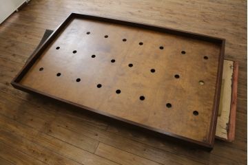 中古　松本民芸家具　637型ベッド(タタミ)　和モダンな空間づくりにおすすめのベッド(セミダブル、ベッドフレーム、畳、たたみ)(定価約60万円)(R-066969)