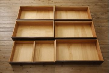 中古　松本民芸家具　D型整理タンスI　和洋どちらの空間にも馴染む洋服タンス(収納箪笥、衣装箪笥、引き出し、和箪笥、チェスト)(定価約38万円)(R-066971)