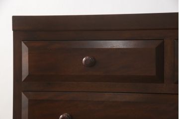 中古　松本民芸家具　D型整理タンスI　和洋どちらの空間にも馴染む洋服タンス(収納箪笥、衣装箪笥、引き出し、和箪笥、チェスト)(定価約38万円)(R-066971)