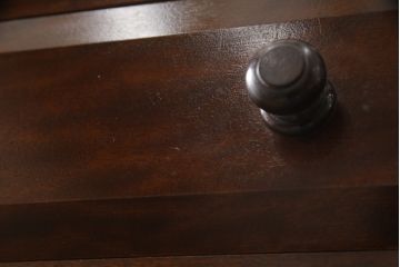 中古　松本民芸家具　D型整理タンスI　和洋どちらの空間にも馴染む洋服タンス(収納箪笥、衣装箪笥、引き出し、和箪笥、チェスト)(定価約38万円)(R-066971)