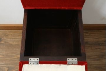中古　神居民芸家具　クラシカルな佇まいが魅力的なビューローブックケース&スツールのセット(簿記机、ライティングビューロー、ワークデスク、在宅用、在宅ワーク用、本箱、収納棚、戸棚、キャビネット)(R-066974)