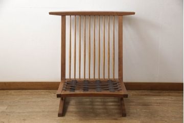 中古　ジョージナカシマ　CN109　CONOID CUSHION　洗練された佇まいがモダンな空間を盛り上げるコノイドクッションチェア(ジョージ・ナカシマ、リラックスチェア、一人掛けソファ、1Pソファ、椅子、イス)(定価567,600円)(R-066975)