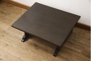 中古　松本民芸家具　上質な大人の空間づくりにぴったりな折り畳み文机(座机、ワークデスク、在宅用、在宅ワーク用、座卓、ローテーブル、センターテーブル、作業台、折りたたみテーブル)(R-066990)