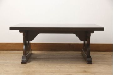 中古　松本民芸家具　上質な大人の空間づくりにぴったりな折り畳み文机(座机、ワークデスク、在宅用、在宅ワーク用、座卓、ローテーブル、センターテーブル、作業台、折りたたみテーブル)(R-066990)