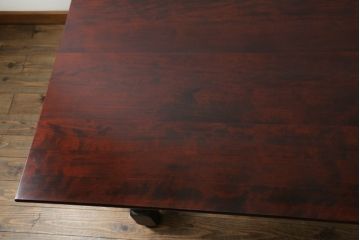 和製ビンテージ　北海道民芸家具　上品な佇まいが魅力のダイニングテーブル(食卓、4人掛け、6人掛け、ヴィンテージ)(R-066992)