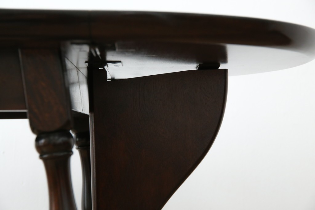 中古　松本民芸家具　凝った脚のデザインが魅力の#83型バタフライテーブル　定価約15万円　(R-067010)