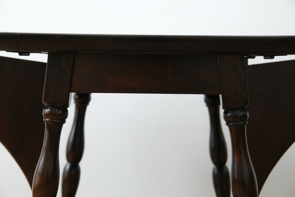 中古　松本民芸家具　凝った脚のデザインが魅力の#83型バタフライテーブル　定価約15万円　(R-067010)