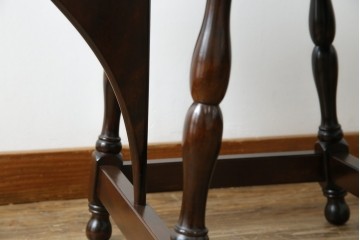 中古　松本民芸家具　凝った脚のデザインが魅力の#83型バタフライテーブル　定価約15万円　(R-067010)