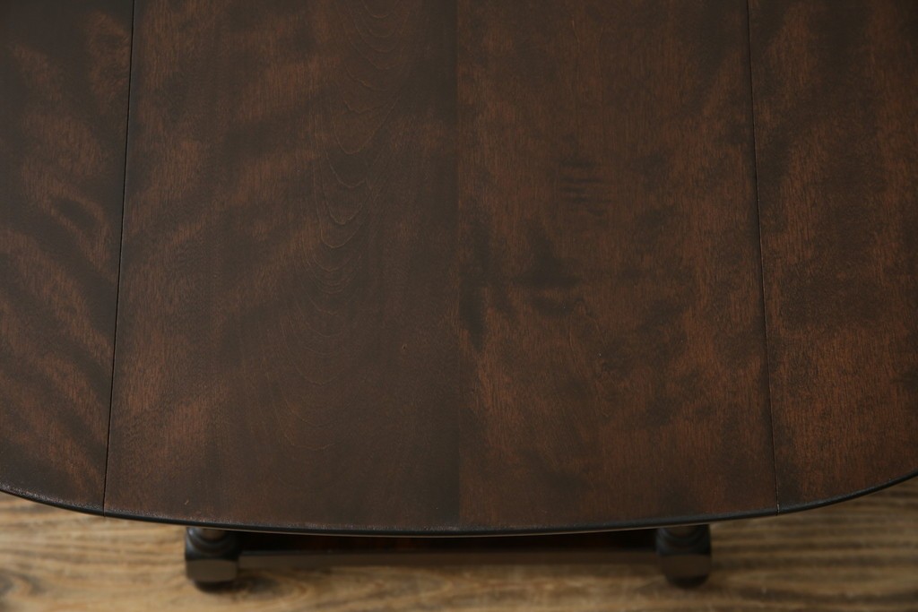 中古　松本民芸家具　凝った脚のデザインが魅力の#83型バタフライテーブル　定価約15万円　(R-067010)