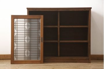 ラフジュ工房オリジナル　古建具リメイク　香の図模様が目を引くサイドボード(収納棚、戸棚、サイドキャビネット、組子)(R-067015)