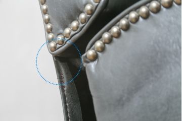 中古　DREXEL HERITAGE(ドレクセルヘリテイジ)　Upholstery(アップホルスタリー)コレクション　本革(レザー)　高級感溢れる佇まいが魅力のリクライニング付き1人掛けソファ(一人掛けソファ、1P、パーソナルチェア、ラウンジチェア、リクライニングソファ、アームソファ、フットレスト)(R-067021)