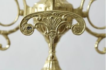 新品未使用　イタリア製　組み立て式　真鍮(しんちゅう)　ゴージャスな装飾が空間に華やぎをもたらすコートハンガー(ポールハンガー、ホールハンガー、帽子掛け、店舗什器)(定価約5万円)(R-067045)