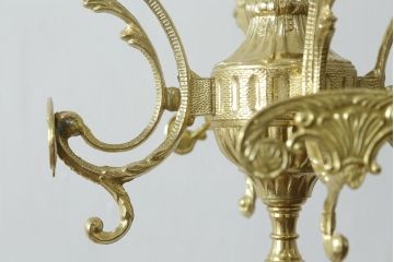 新品未使用　イタリア製　組み立て式　真鍮(しんちゅう)　ゴージャスな装飾が空間に華やぎをもたらすコートハンガー(ポールハンガー、ホールハンガー、帽子掛け、店舗什器)(定価約5万円)(R-067046)