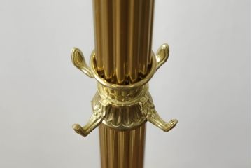 新品未使用　イタリア製　組み立て式　真鍮(しんちゅう)　ゴージャスな装飾が空間に華やぎをもたらすコートハンガー(ポールハンガー、ホールハンガー、帽子掛け、店舗什器)(定価約5万円)(R-067046)