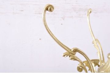 新品未使用　イタリア製　組み立て式　真鍮(しんちゅう)　ゴージャスな装飾が空間に華やぎをもたらすコートハンガー(ポールハンガー、ホールハンガー、帽子掛け、店舗什器)(定価約5万円)(R-067047)