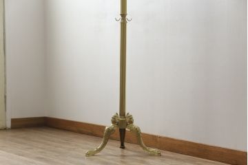 新品未使用　イタリア製　組み立て式　真鍮(しんちゅう)　ゴージャスな装飾が空間に華やぎをもたらすコートハンガー(ポールハンガー、ホールハンガー、帽子掛け、店舗什器)(定価約5万円)(R-067050)
