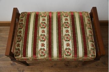 中古　美品　DREXEL HERITAGE(ドレクセルヘリテイジ)　Triune(トライユン)　Eグレード　J2440　直線的なフォルムが美しいスツール(オットマン、椅子、イス、チェア)(定価約10万円)(R-067110)