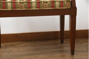 中古　美品　DREXEL HERITAGE(ドレクセルヘリテイジ)　Triune(トライユン)　Eグレード　J2440　直線的なフォルムが美しいスツール(オットマン、椅子、イス、チェア)(定価約10万円)(R-067110)